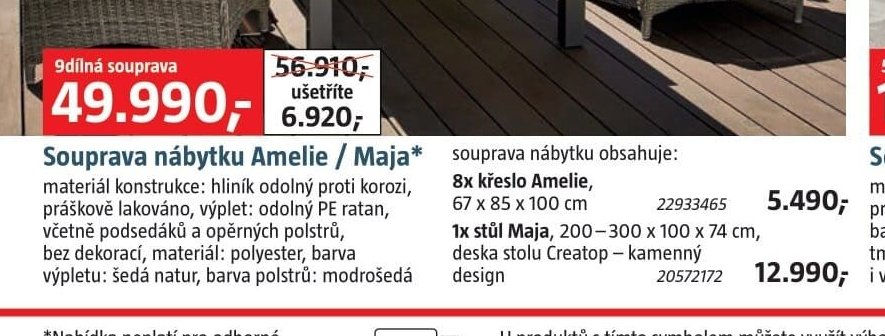 Souprava nábytku Amelie / Maja