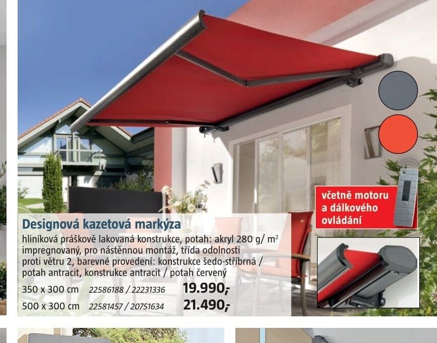 Designová kazetová markýza