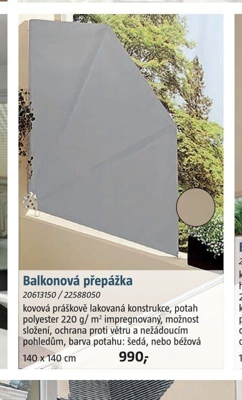 Balkonová přepážka