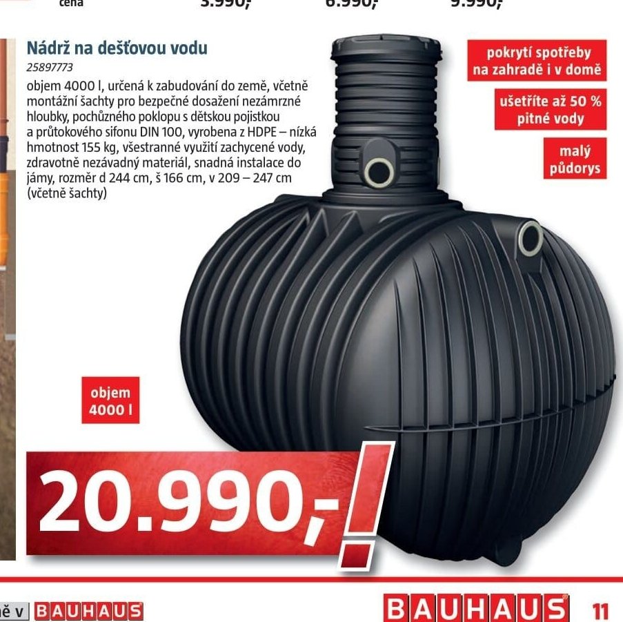 Nádrž na dešťovou vodu