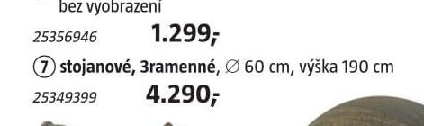 Série venkovních svítidel (stojanové, 3ramenné)