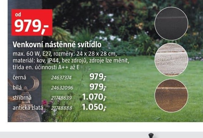 Venkovní nástěnné svítidlo