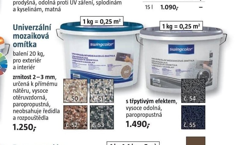 Univerzální mozaiková omítka