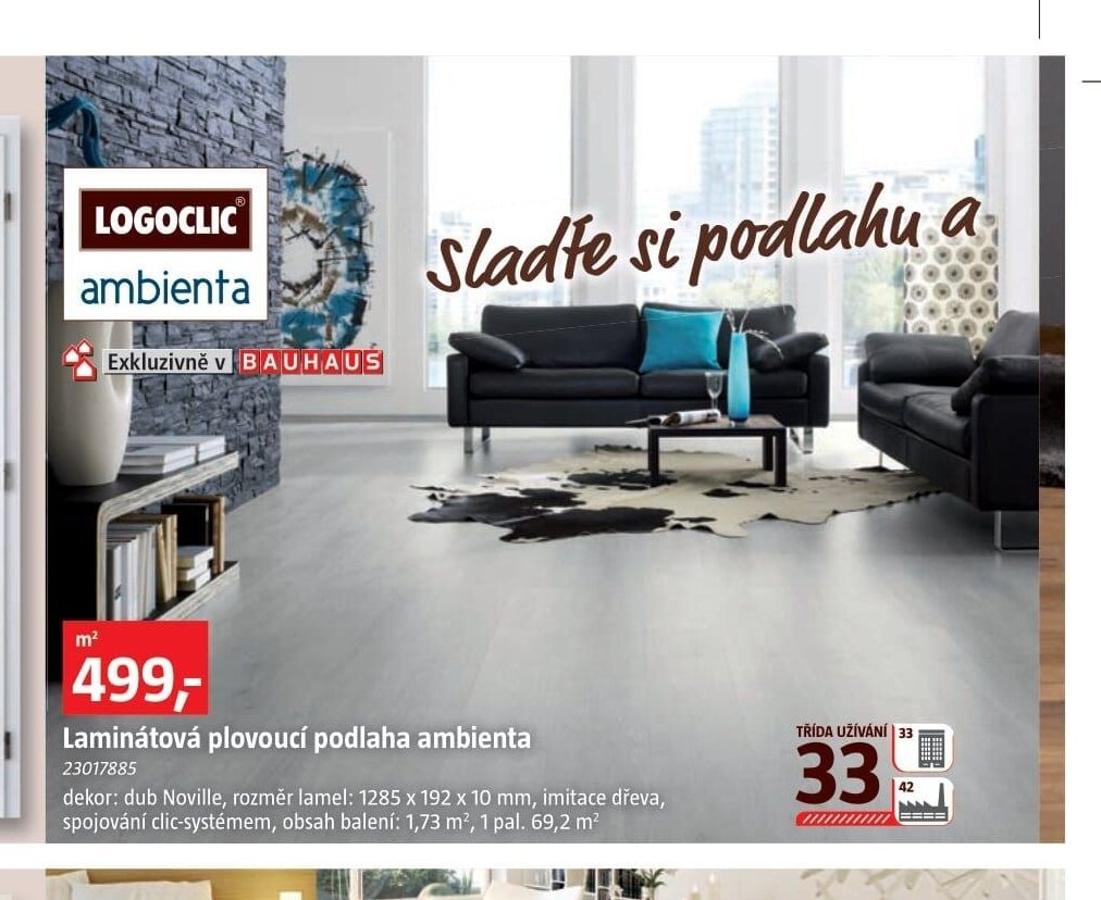 Laminátová plovoucí podlaha ambienta