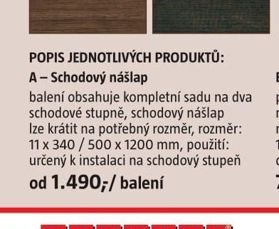 A - Schodový nášlap