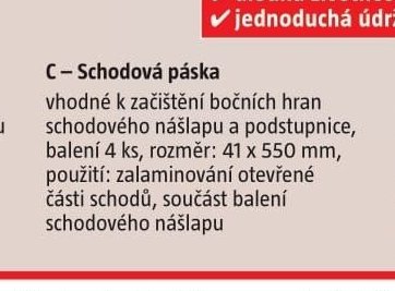 C - Schodová páska
