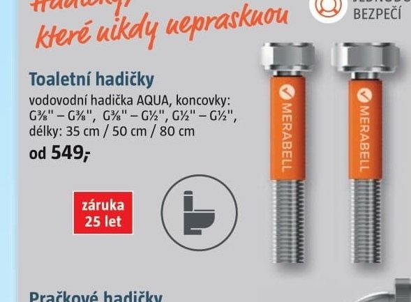 Toaletní hadičky MERABELL