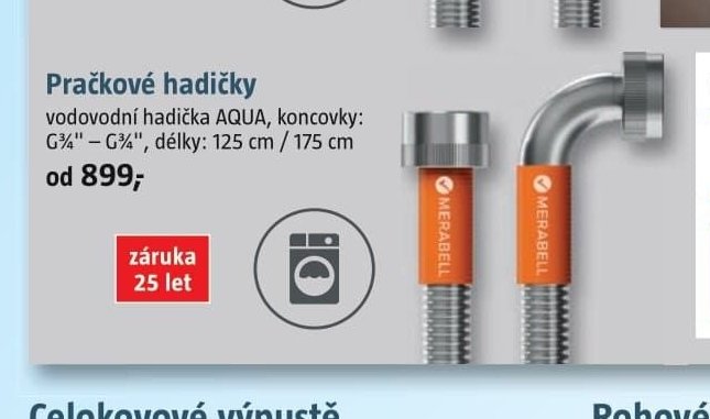 Pračkové hadičky MERABELL