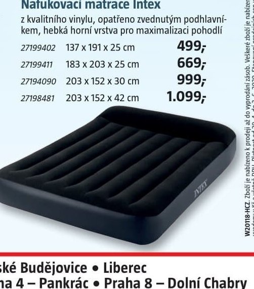 Nafukovací matrace Intex
