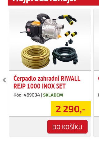 Čerpadlo zahradní RIWALL REJP 1000 INOX SET