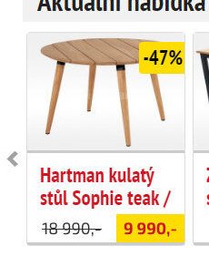 Hartman kulatý stůl Sophie teak