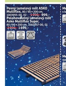 Pevný lamelový rošt ASKO Multiflex