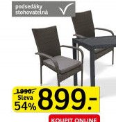 Zahradní židle, umělý ratan šedý