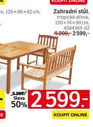 Zahradní stůl, tropické dřevo