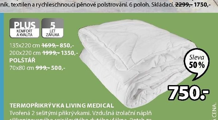 TERMOPŘIKRÝVKA LIVING MEDICAL