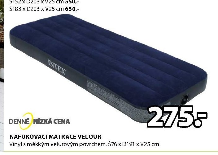 Nafukovací matrace VELOUR