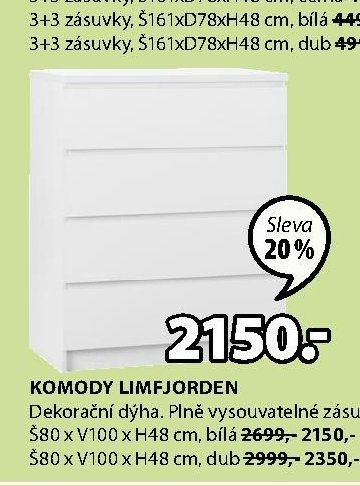 KOMODA LIMFJORDEN bílá