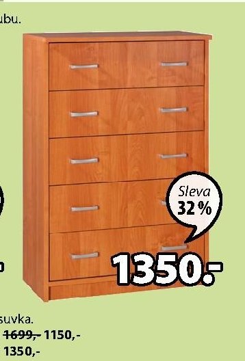 KOMODA GENTOFTE 5 zásuvek
