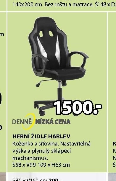 HERNÍ ŽIDLE HARLEV