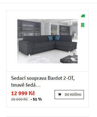 Sedací souprava Bardot 2-OT, tmavě šedá...
