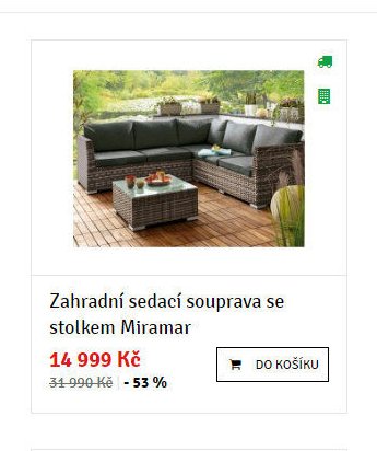 Zahradní sedací souprava se stolkem Miramar