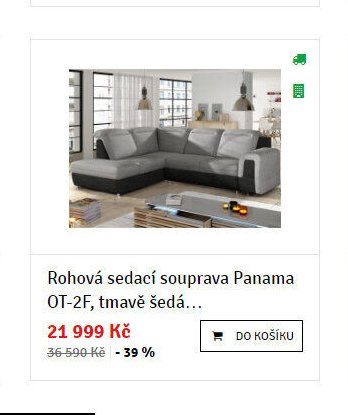 Rohová sedací souprava Panama OT-2F, tmavě šedá...