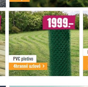 PVC pletivo 4hranné uzlové