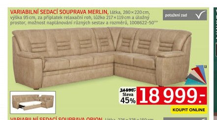 VARIABILNÍ SEDACÍ SOUPRAVA MERLIN