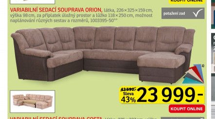 VARIABILNÍ SEDACÍ SOUPRAVA ORION