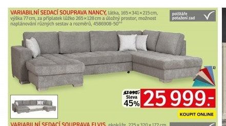 Variabilní sedací souprava Nancy