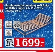 Polohovatelný lamelový rošt Asko Multiflex Super