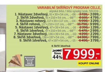 Variabilní skříňový program Celle