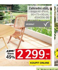 Zahradní stůl, tropické dřevo