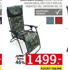 Zahradní židle, látka / kovová konstrukce