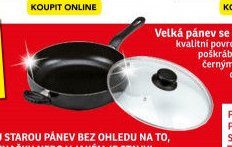 Velká pánev se skleněnou pokličkou