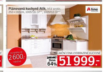 Plánovaná kuchyně Atik