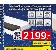 Medixo Space, 90x200 cm, oboustranná matrace