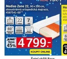 Medixo Zone 22, 90x200 cm, oboustranná ortopedická matrace