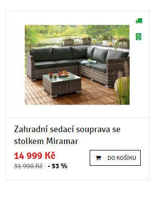 Zahradní sedací souprava se stolkem Miramar