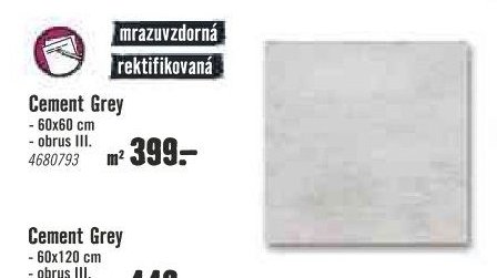 Cement Grey 60x60 cm