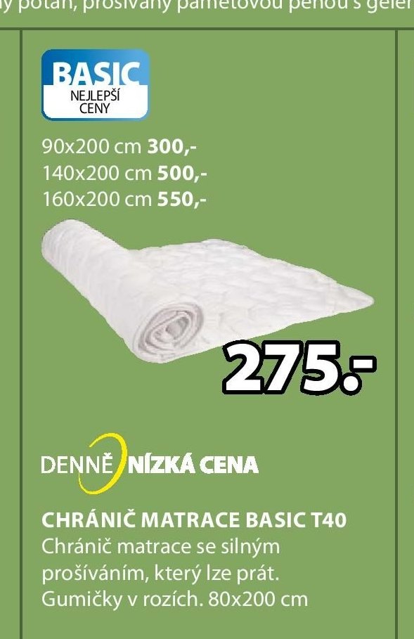 CHRÁNIČ MATRACE BASIC T40