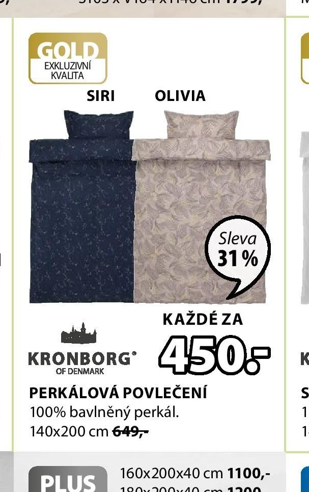 PERKÁLOVÁ POVLEČENÍ SIRI, OLIVIA