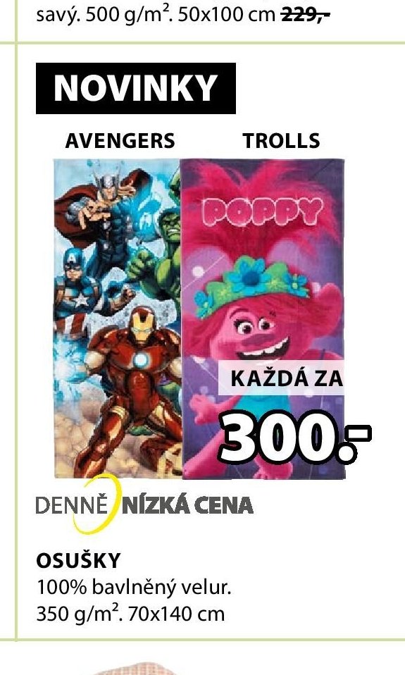 Osušky Avengers / Trolls