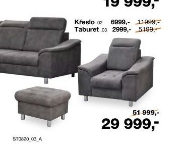 Křeslo .02 / Taburet .03