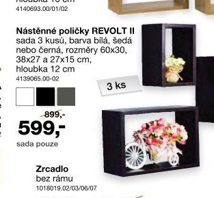 Nástěnné poličky REVOLT II
