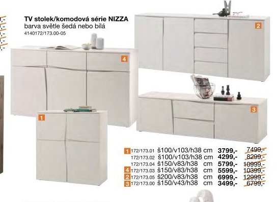 TV stolek/komodová série NIZZA