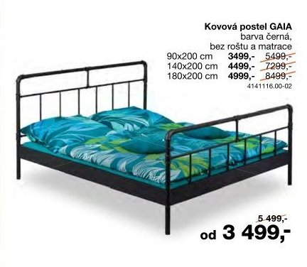 Kovová postel GAIA
