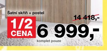 Šatní skříň + postel
