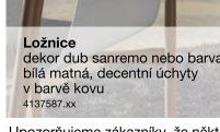 Ložnice IDEA dekor dub sanremo nebo barva bílá matná, decentní úchyty