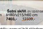 Šatní skříň š180/v215/h60 cm